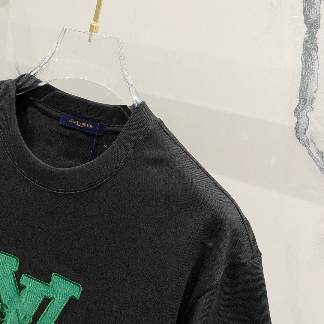 T-shirt à motif brodé vert