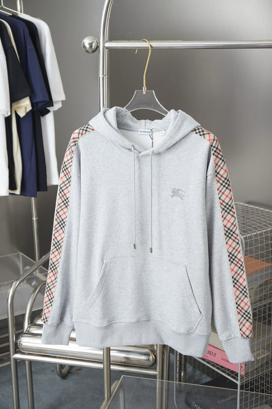Plaid Ribbon Embroidered War Horse Hoodie