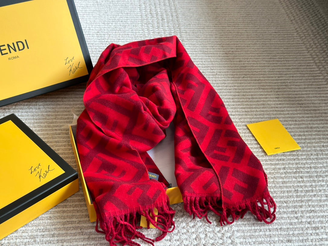 Slanted Letter Print Scarf