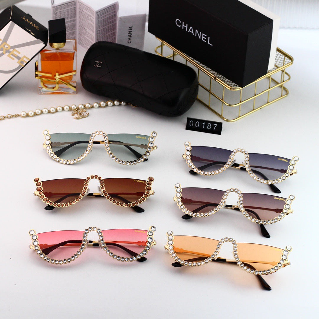 Lunettes de soleil demi-cerclées tendance