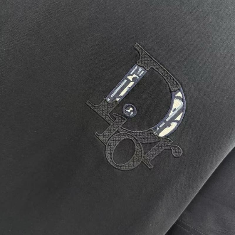 2025 New Denim Patch Letter Embroidered T-Shirt