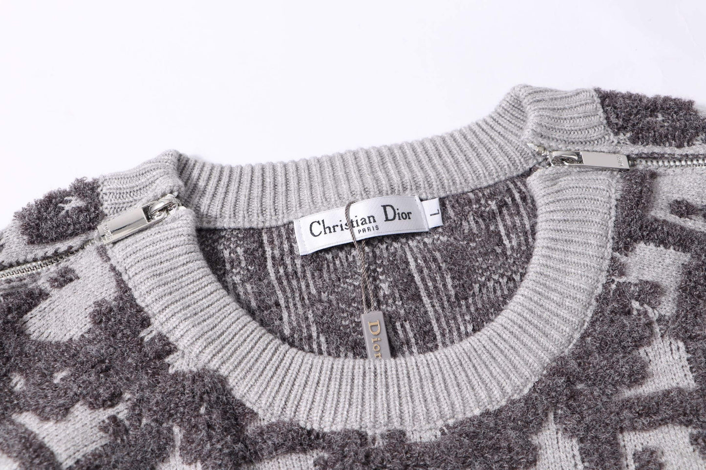 3D Jacquard Zippe Sweater