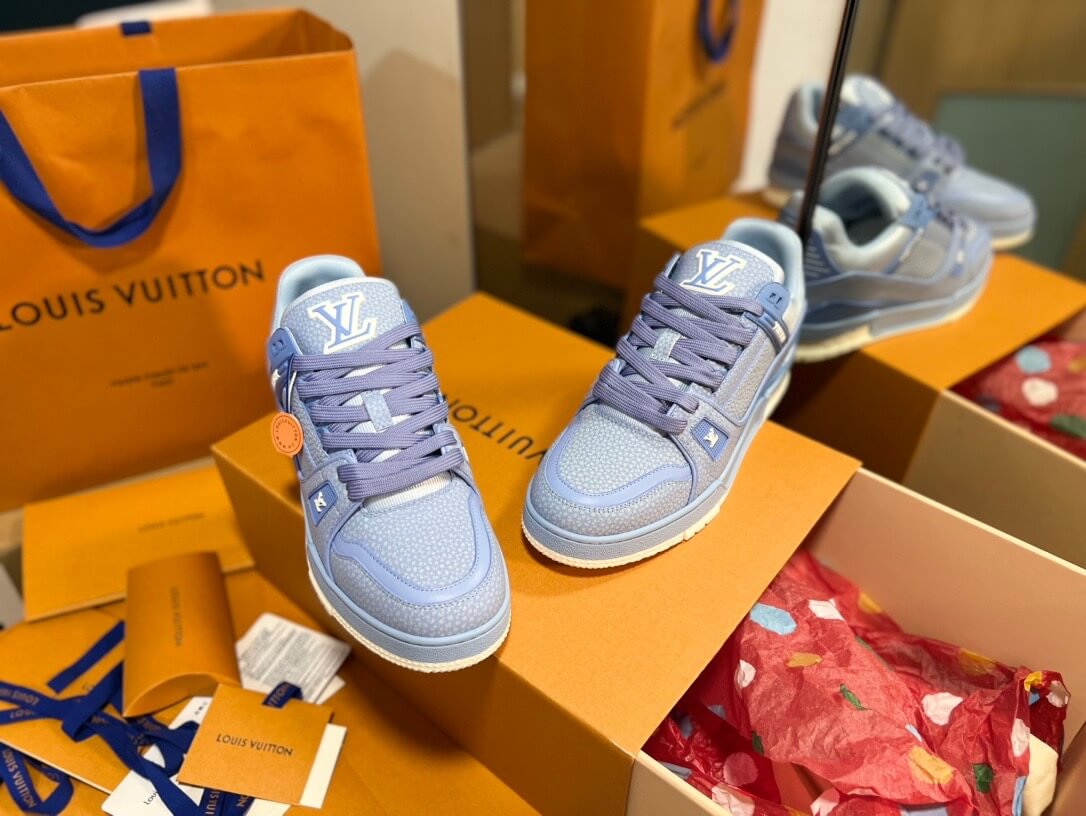 Blue Leather Sport Sneaker