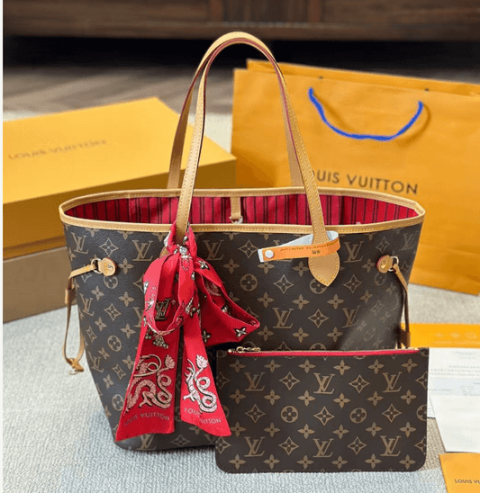 Vintage Brown - Red Handbag