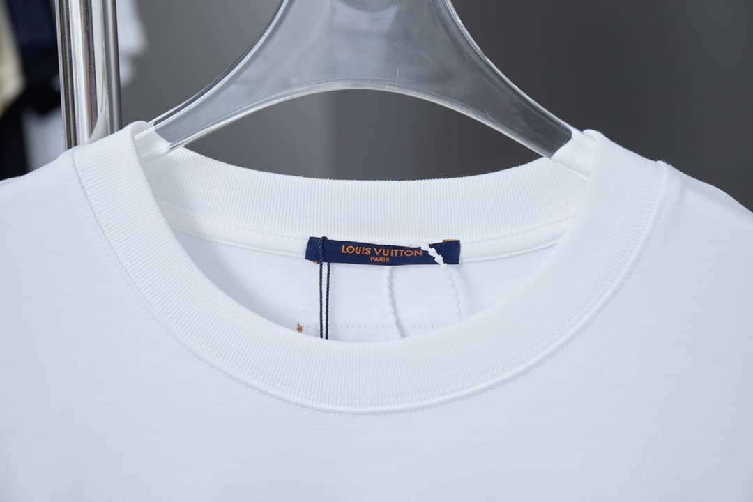 2025 New Denim Patch Rhinestone Letter T-shirt