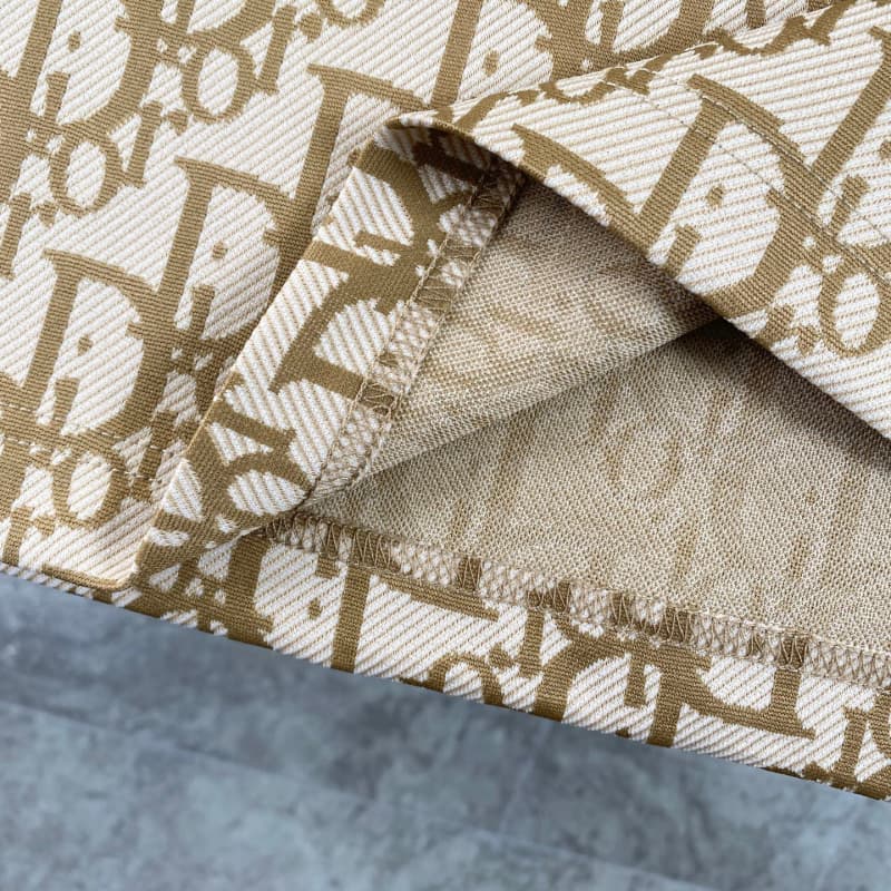 2025 New Beige Jacquard All-Over Print T-shirt