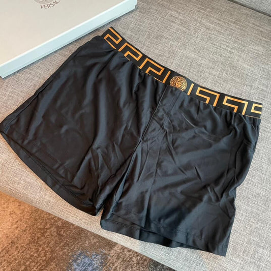 Waist Stripe Swim Trunks