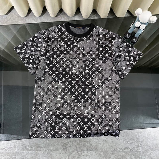 2025 New Classic Black Jacquard T-shirt