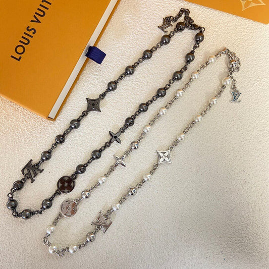 Street Style Distressed Pearl Necklace