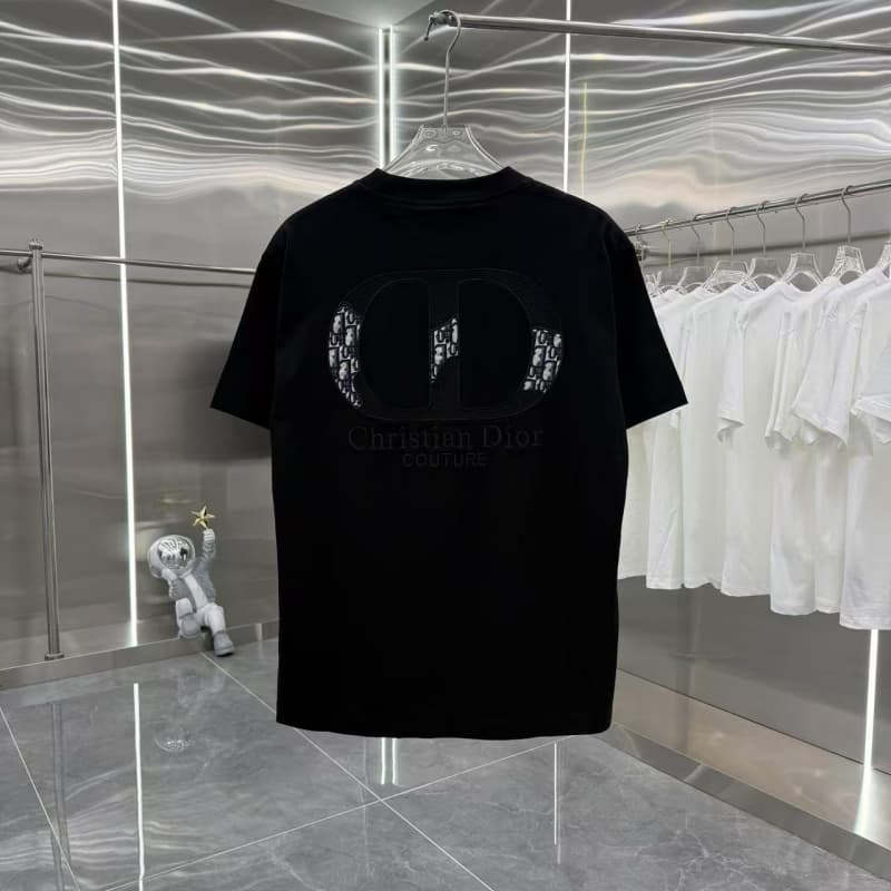 2025 New Denim Patch Letter Embroidered T-Shirt