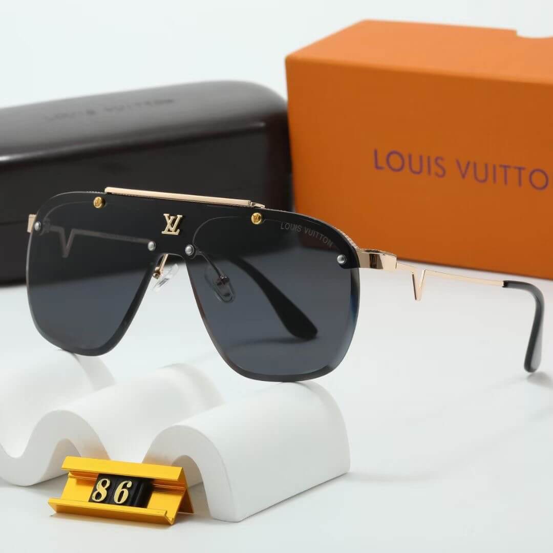 Frameless Metal Letter Sunglasses