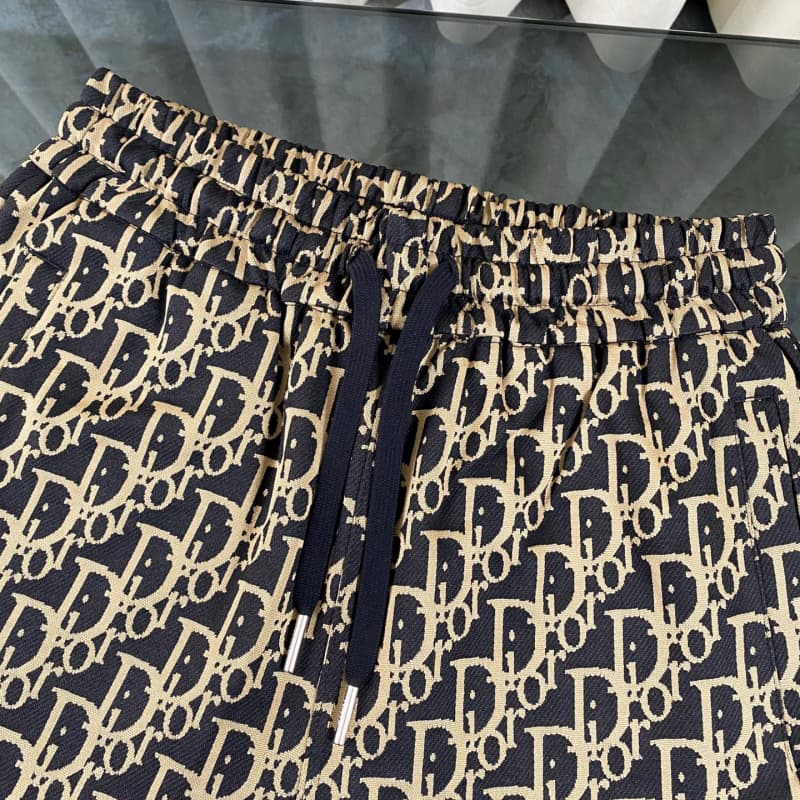 2025 New Brown Jacquard All-Over Print T-shirt
