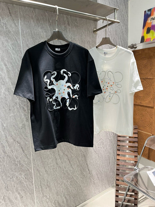 T-shirt brodé poulpe