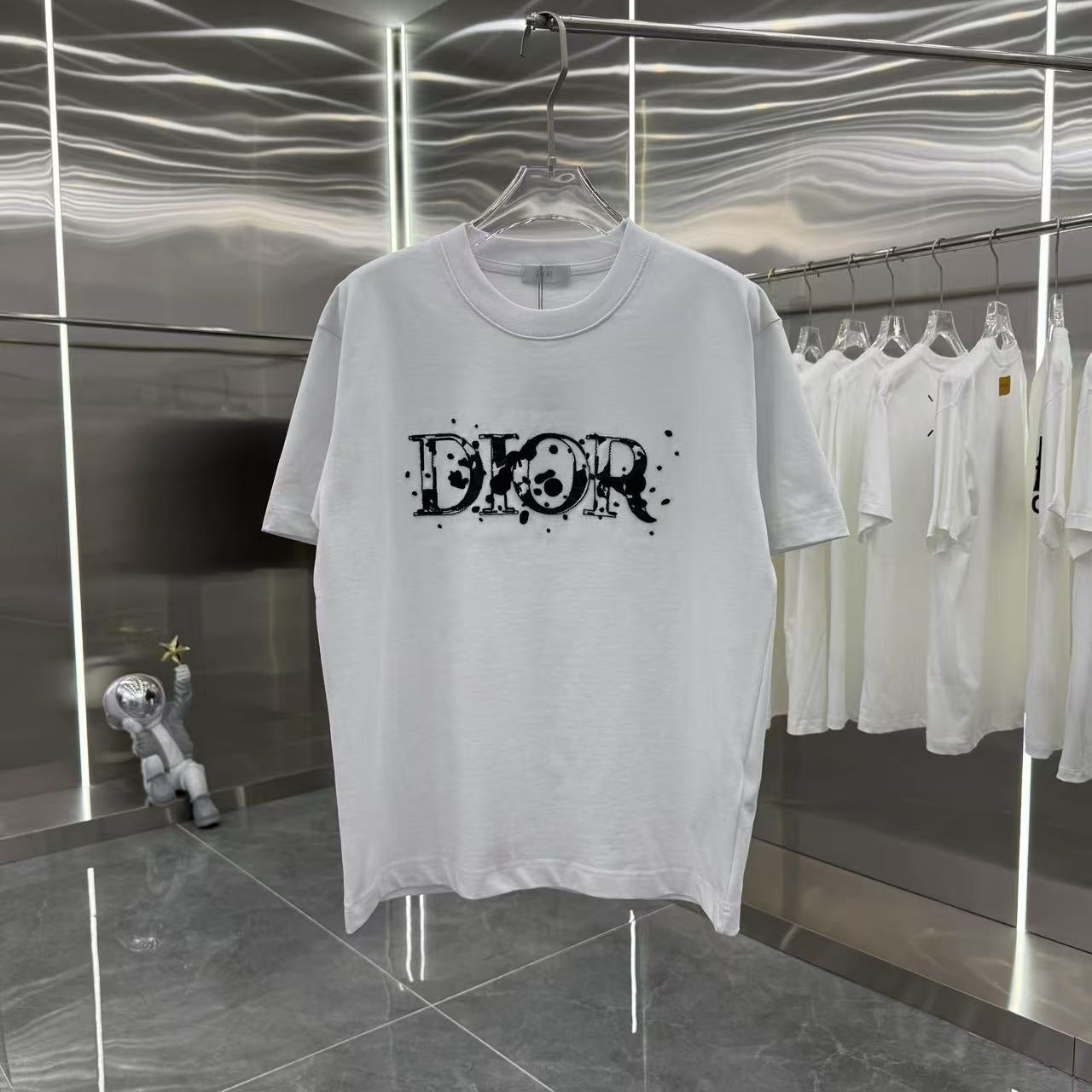 2025 New Hollow Letter Embroidered T-Shirt