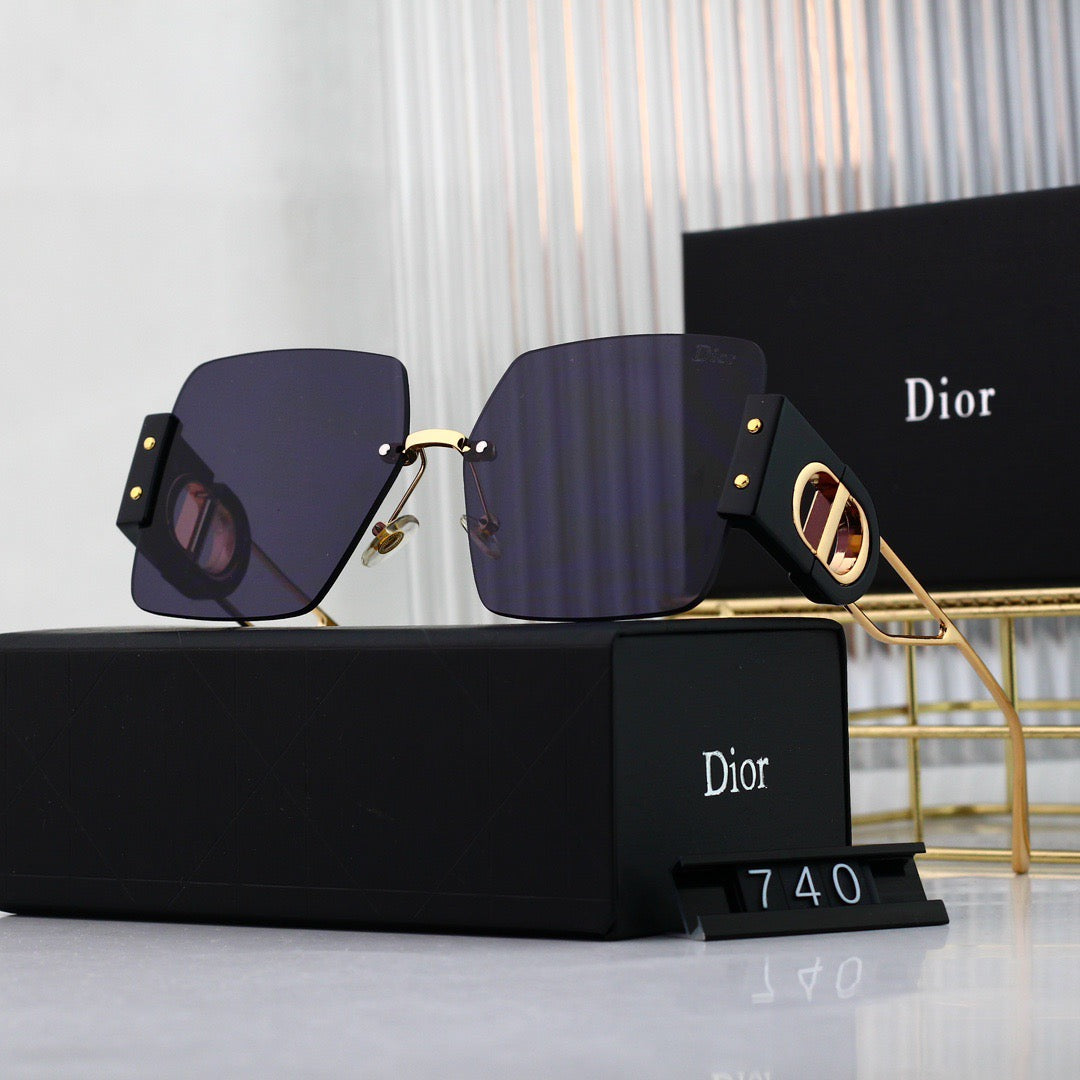 Lunettes de soleil patchwork tendance sans monture