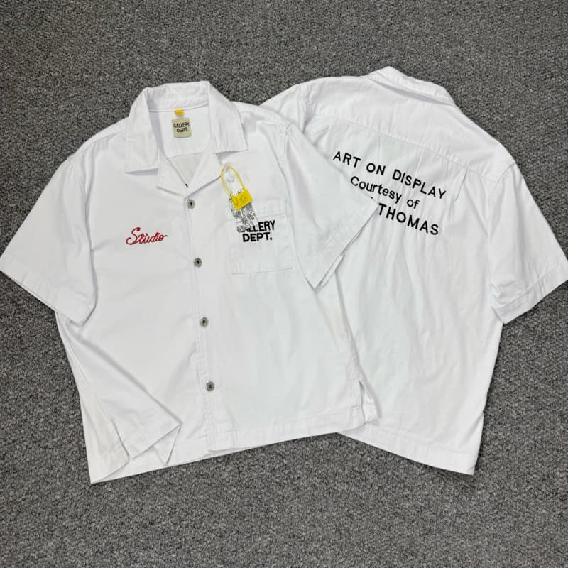2025 White Embroidered Denim T-Shirt