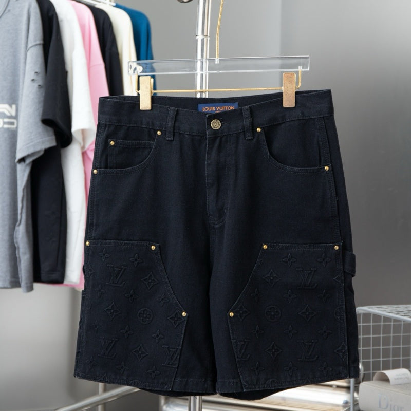 2025 Heavy-Duty Denim Cargo Shorts