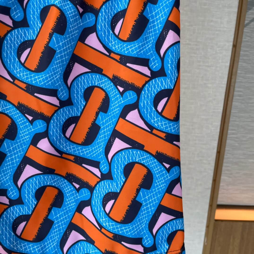 Colorful All-Over Print Swim Trunks