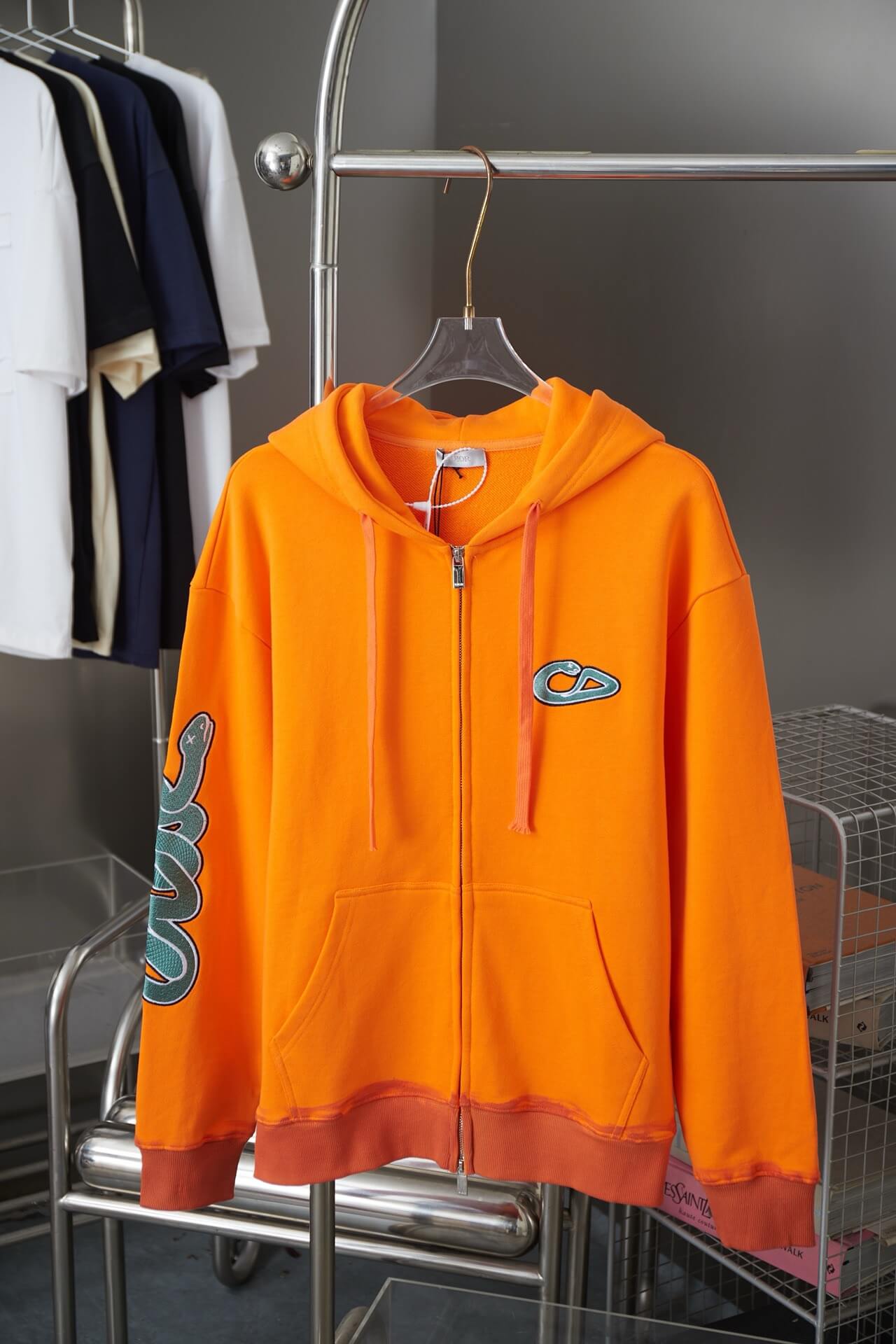 Snake Patchwork Sleeve Jacket