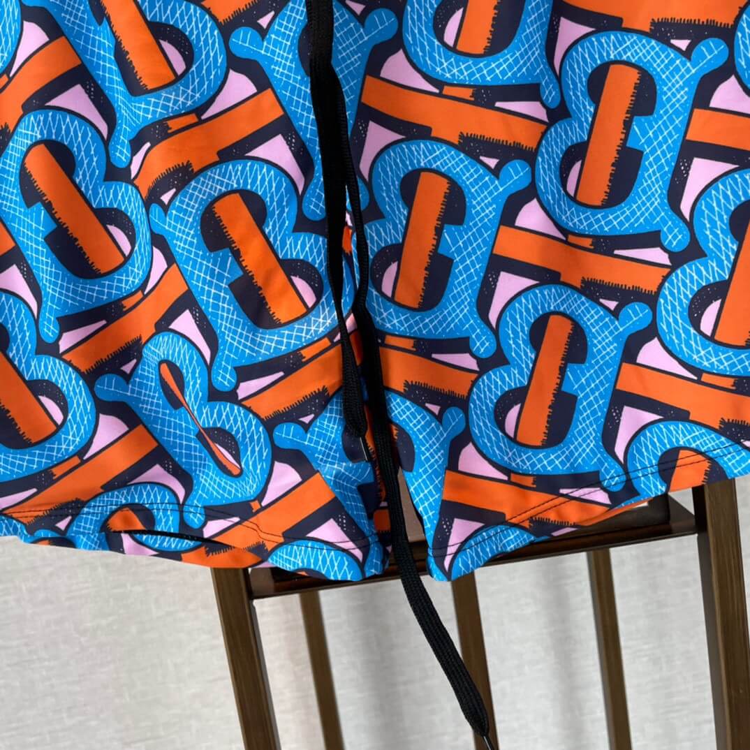 Colorful All-Over Print Swim Trunks