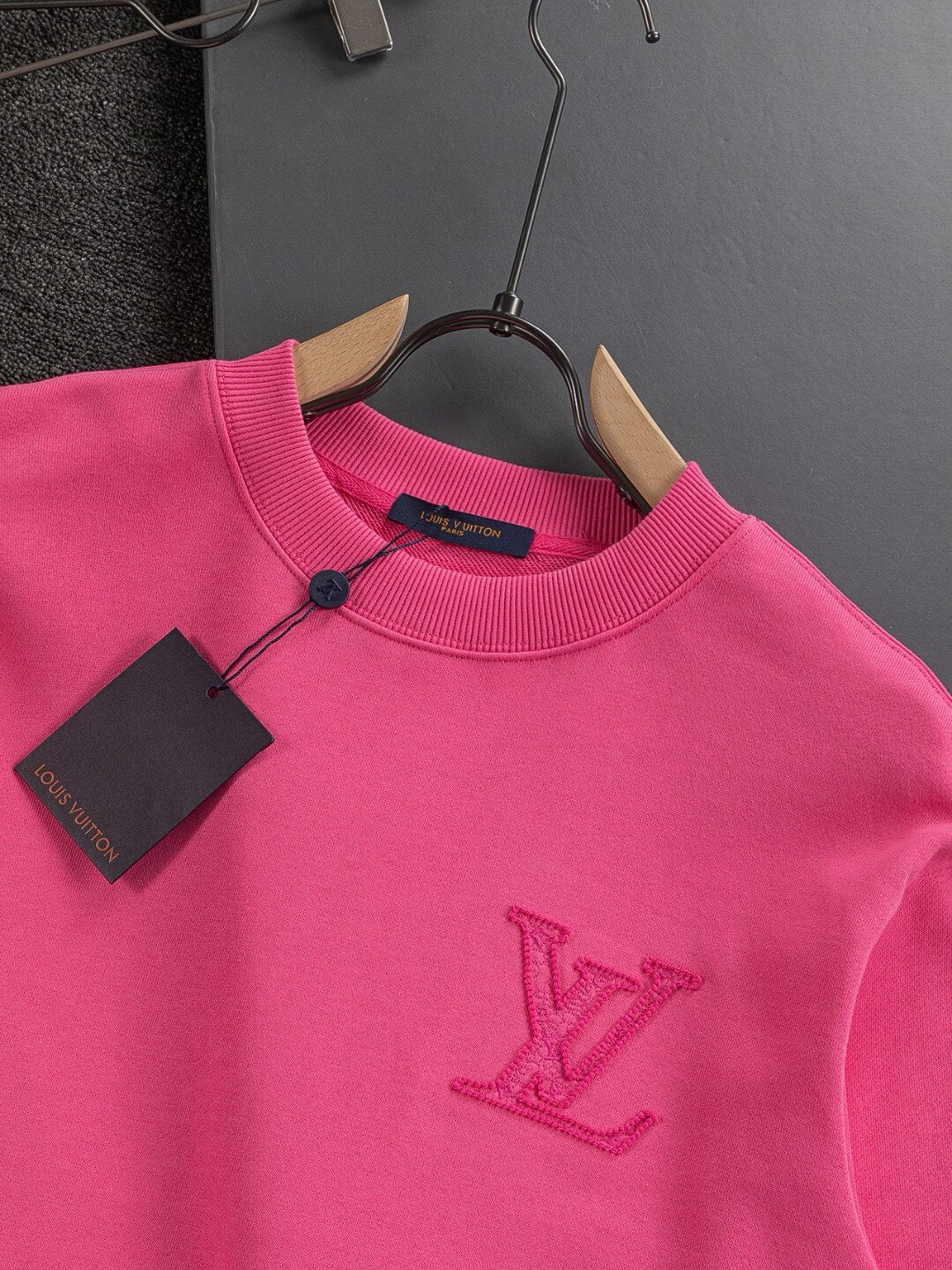 3D Textured Letter Embroidery Sweatshirt