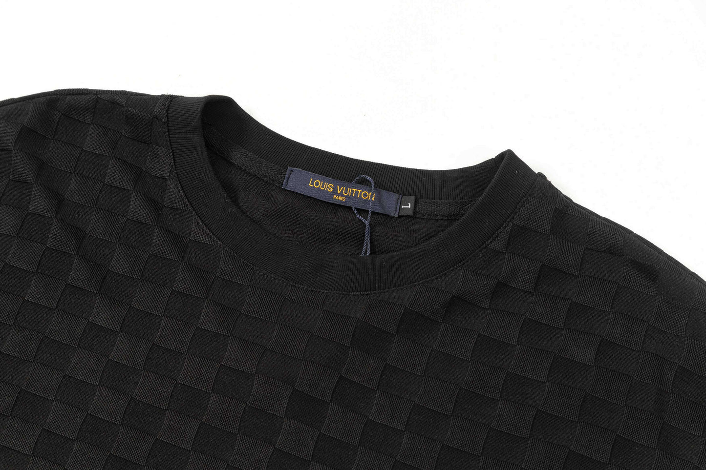 T-Shirt mit Gittermuster