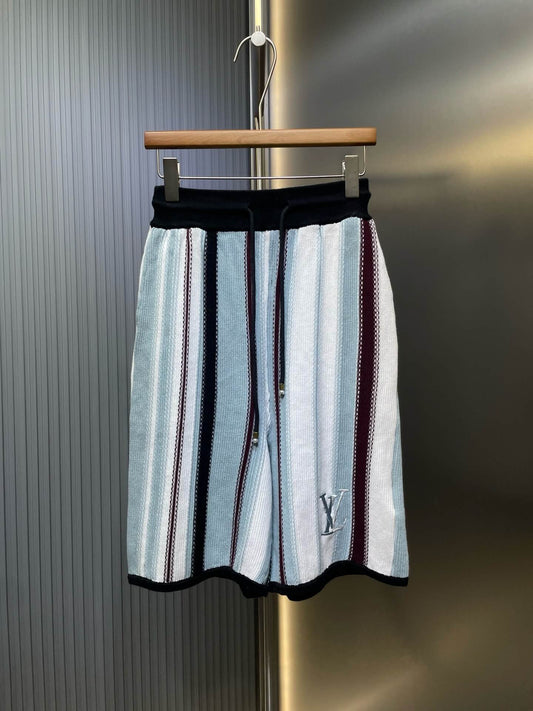 Striped Crochet Shorts