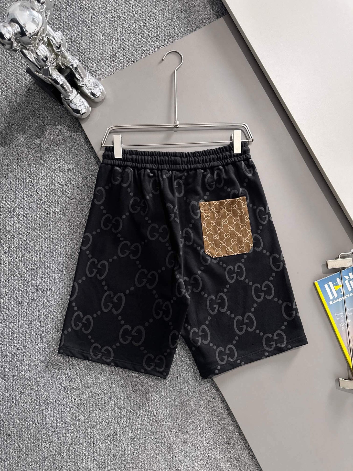 All-Over Print Patch Pocket Shorts