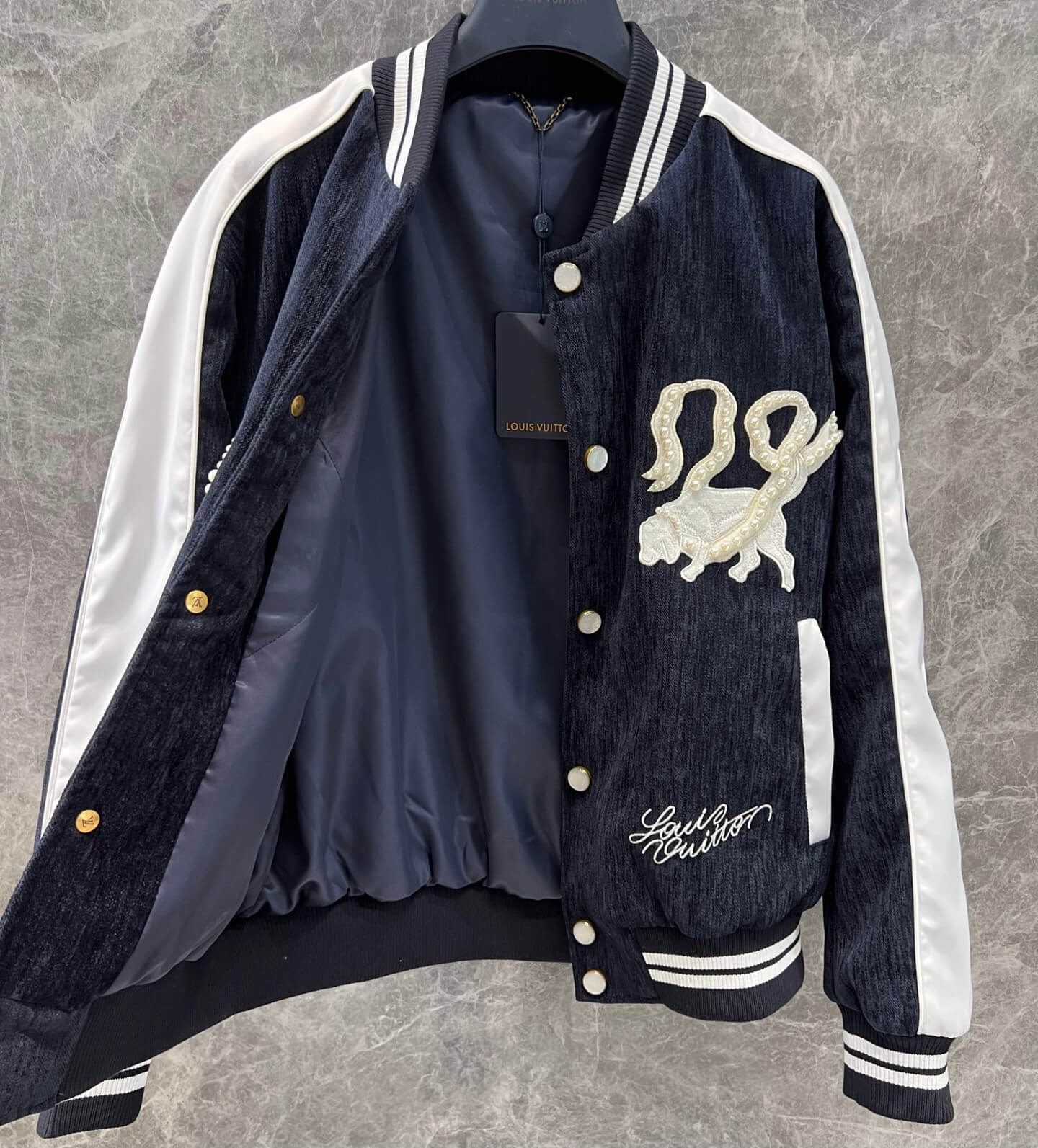 Street Fashion Double Dog Pearl Jacket