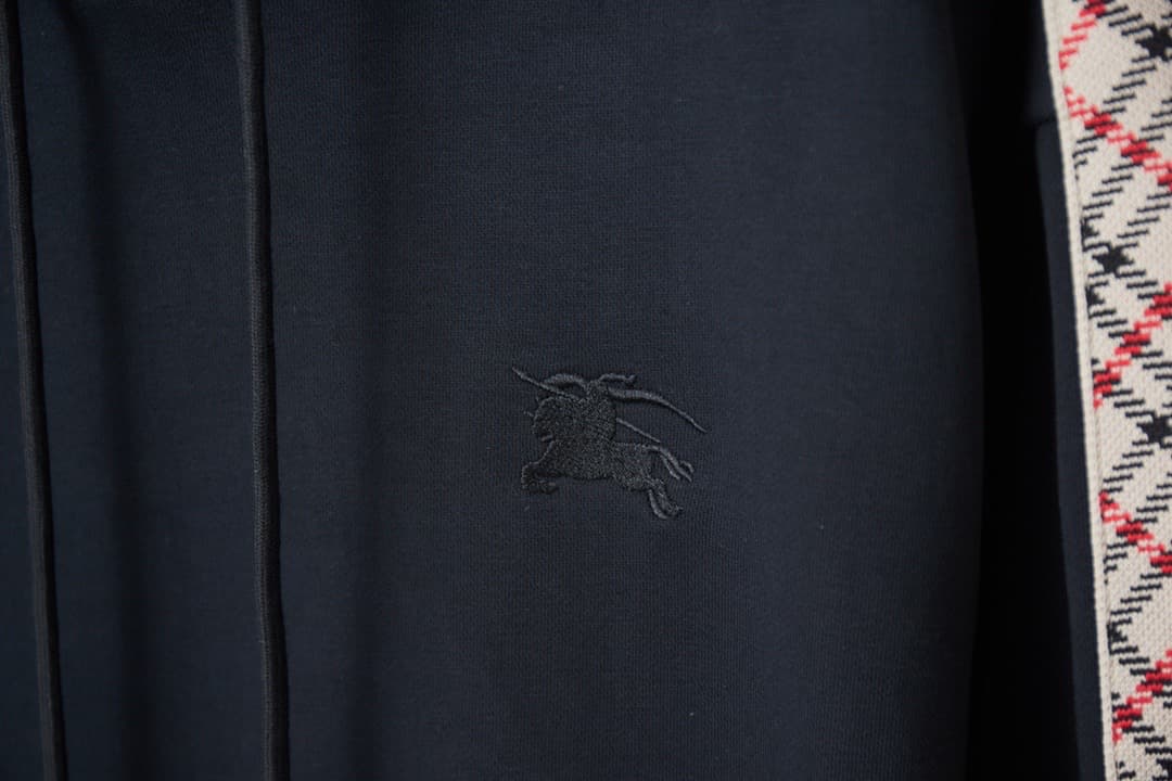 Plaid Ribbon Embroidered War Horse Hoodie