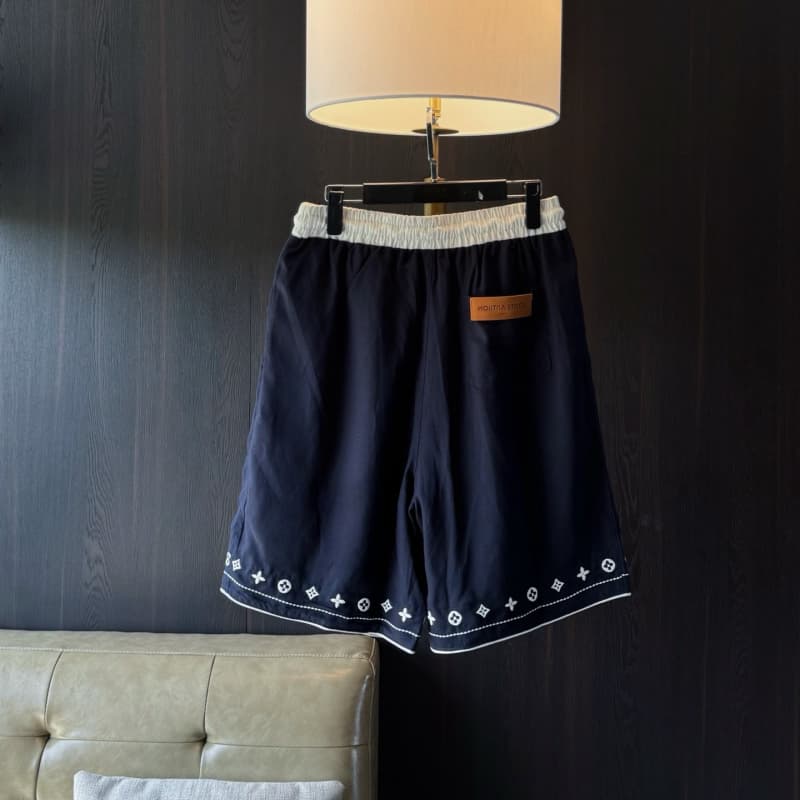 3D Letter Embroidery Black T-Shirt & Shorts Set