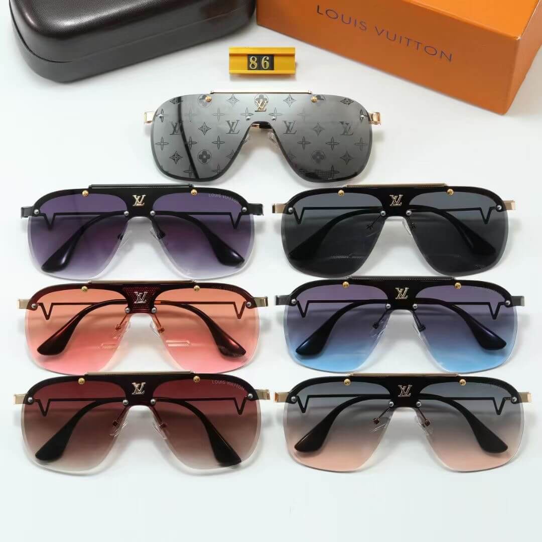 Frameless Metal Letter Sunglasses