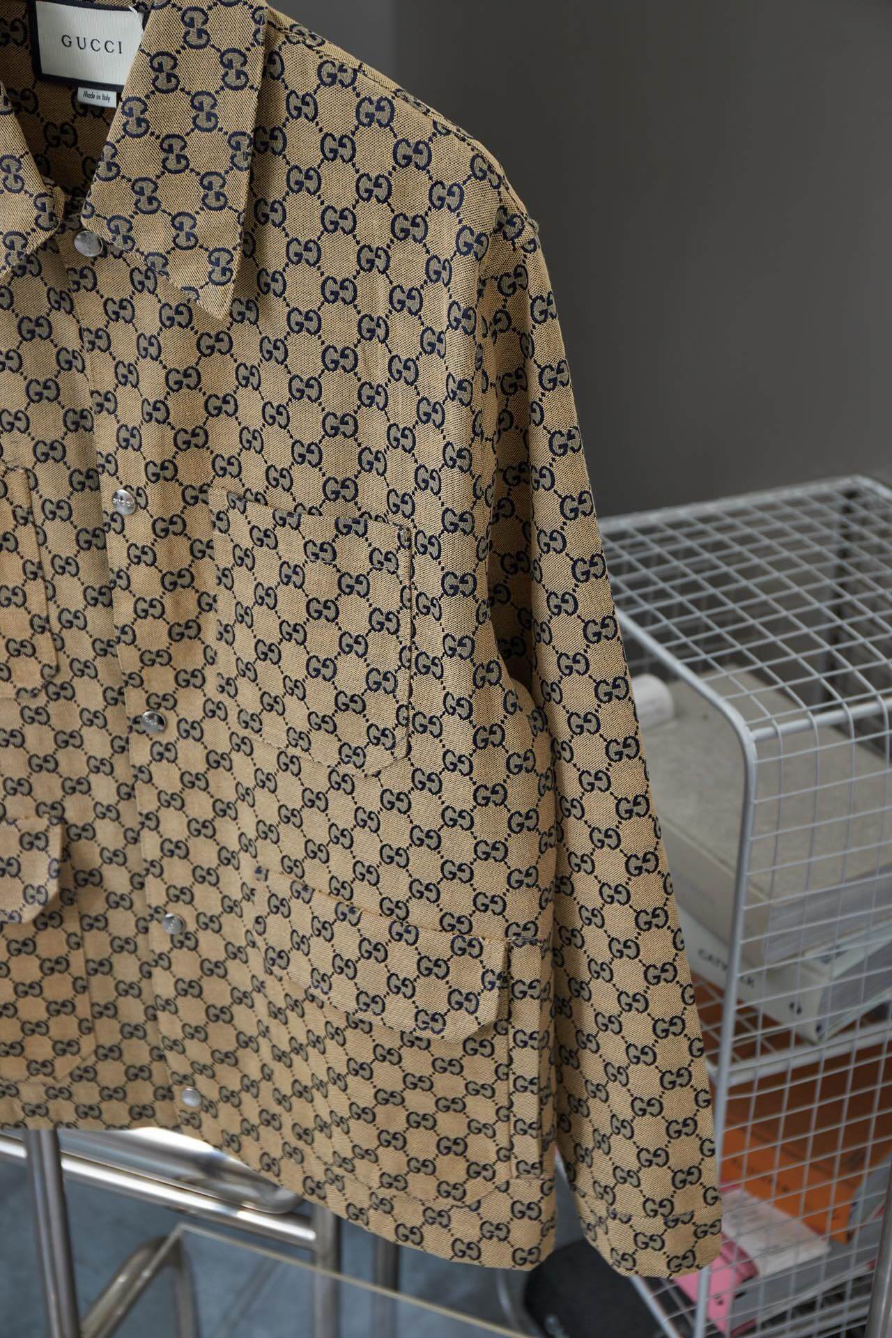 Navy Jacket with Double-G Design