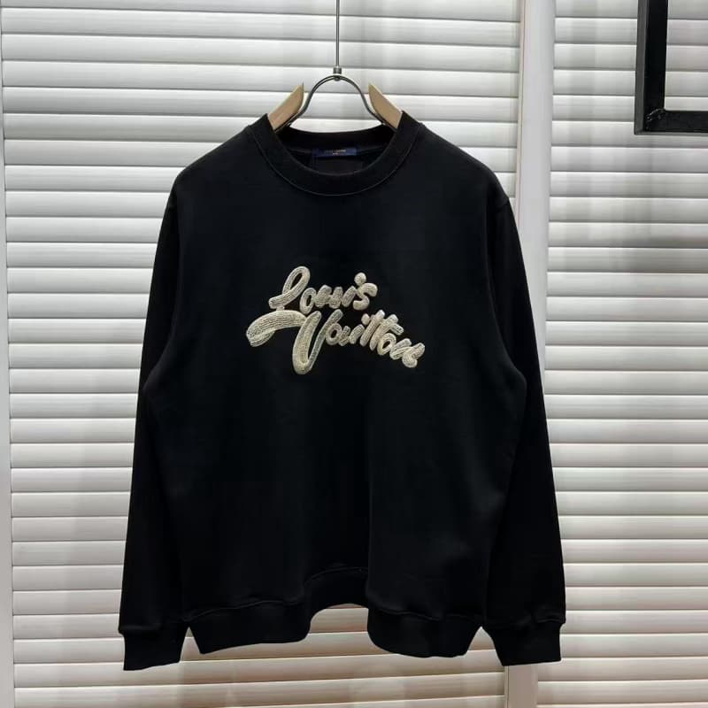 Black and White Exquisite Embroidered Sweatshirt