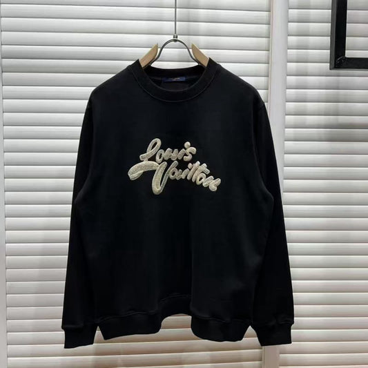 Black and White Exquisite Embroidered Sweatshirt