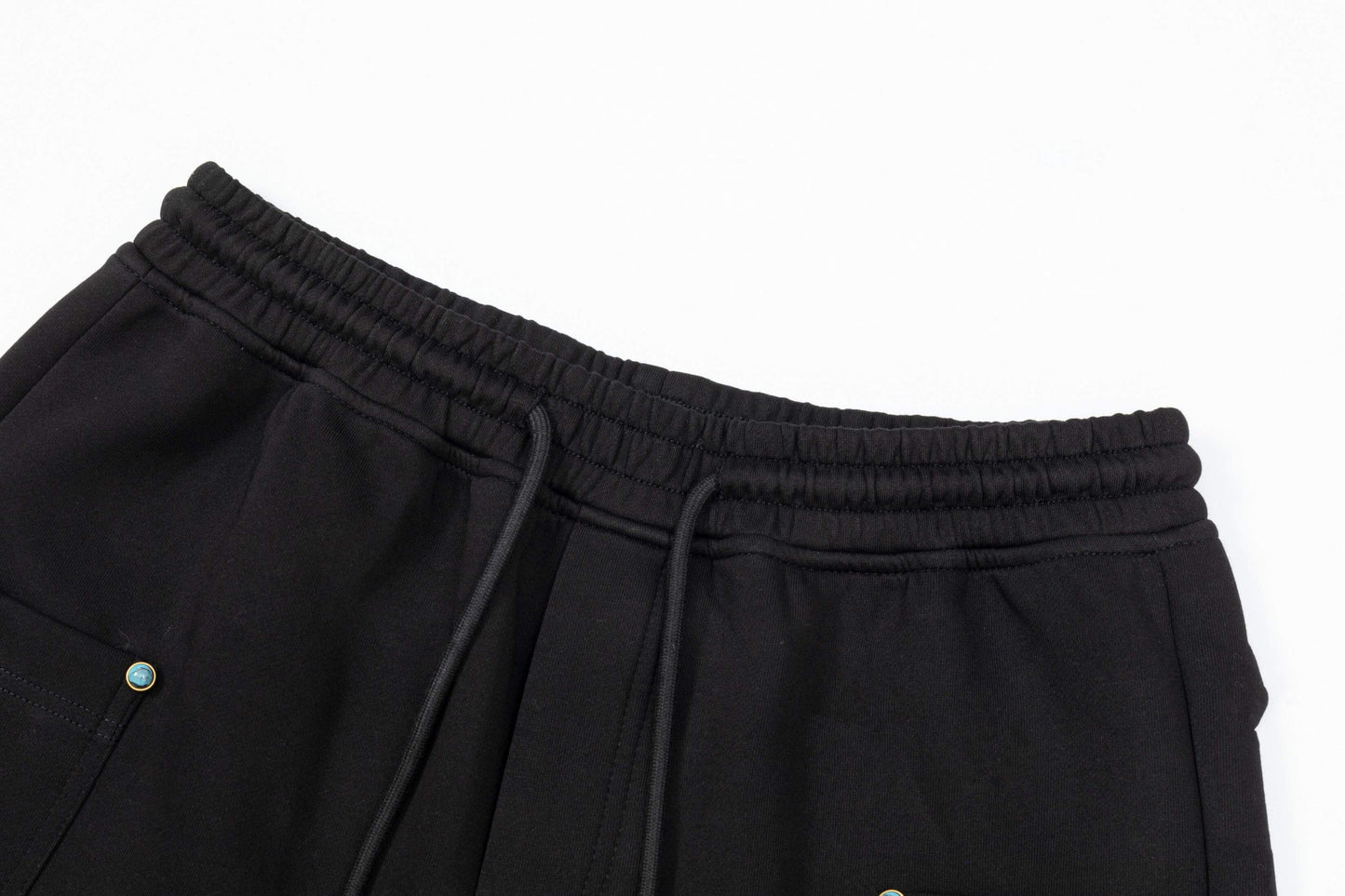 Turquoise Buckle Accent Shorts