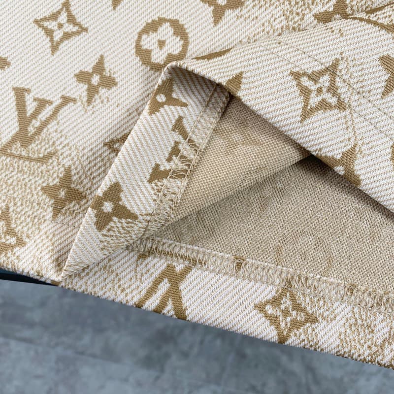 2025 New Classic Beige Jacquard T-shirt