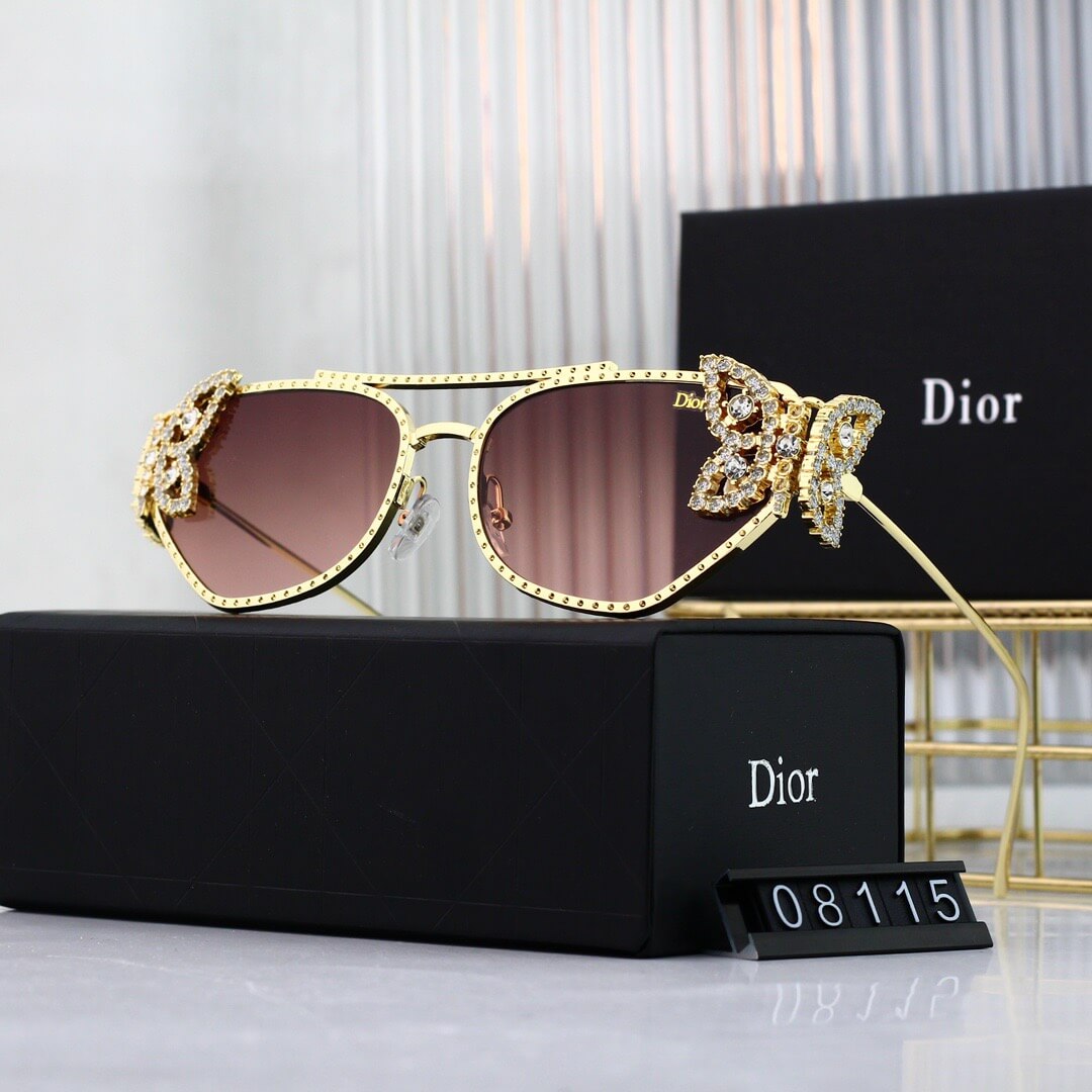 Catwalk Metal Butterfly Irregular Sunglasses