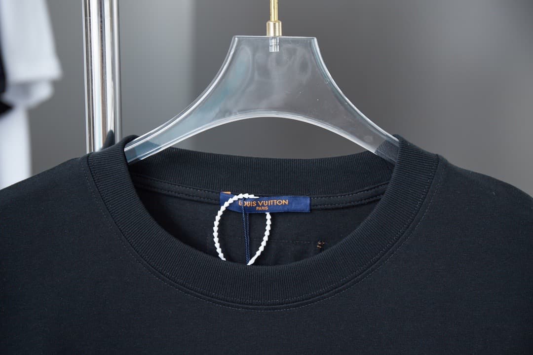 2025 New Denim Patch Rhinestone Letter T-shirt