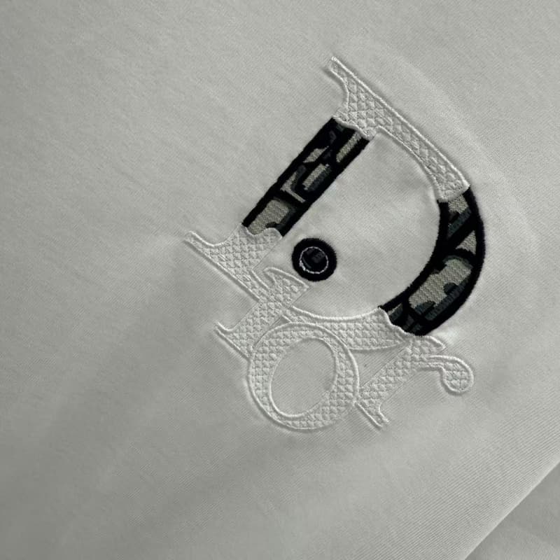 2025 New Denim Patch Letter Embroidered T-Shirt