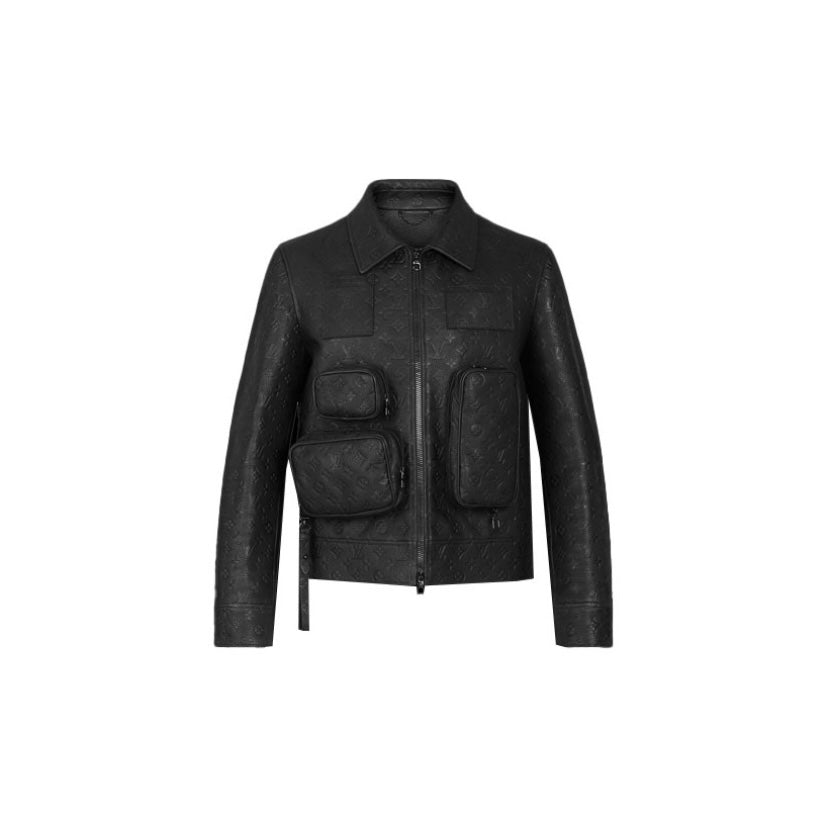 Multi-pocket embossed jacket