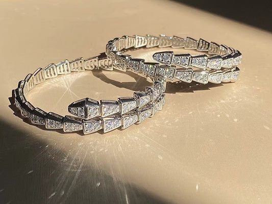 Snake Bone Full Diamond Bracelet