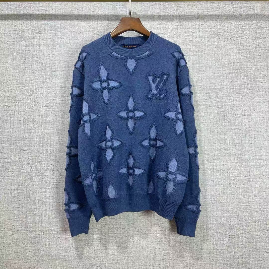 Blue crew neck sweater