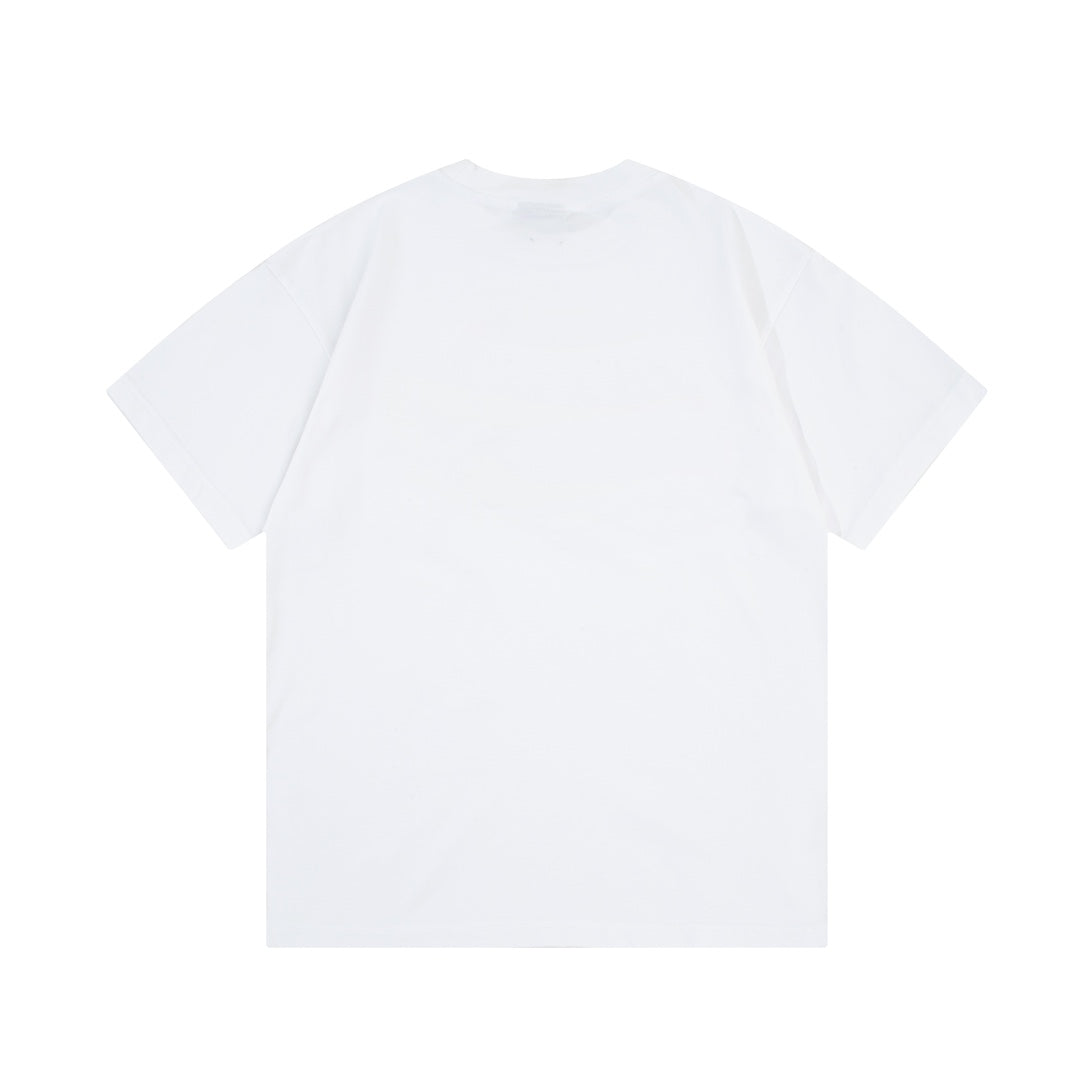 Gradient Ghost Overlay Print T Shirt