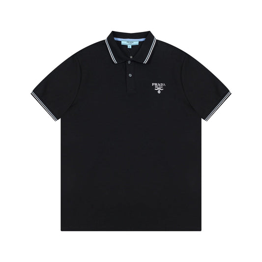 Letter Embroidery Polo Shirt