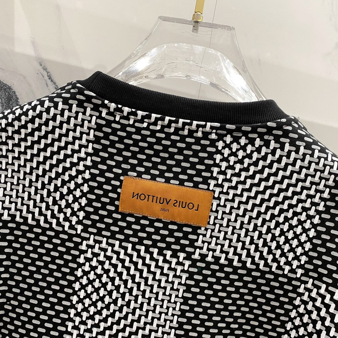 Checkerboard Print Sweatshirt