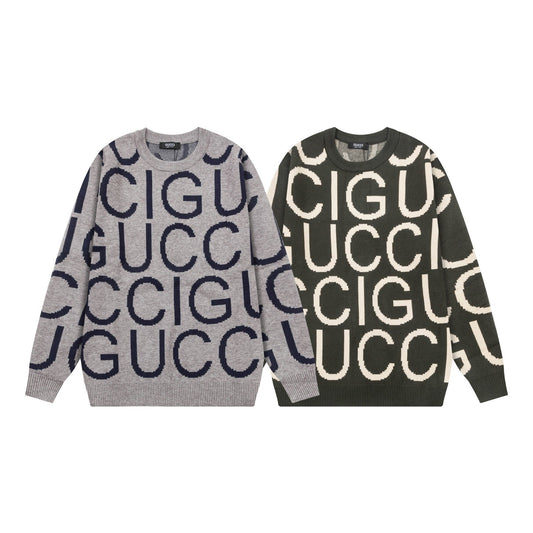 Lettering Knitted Sweater