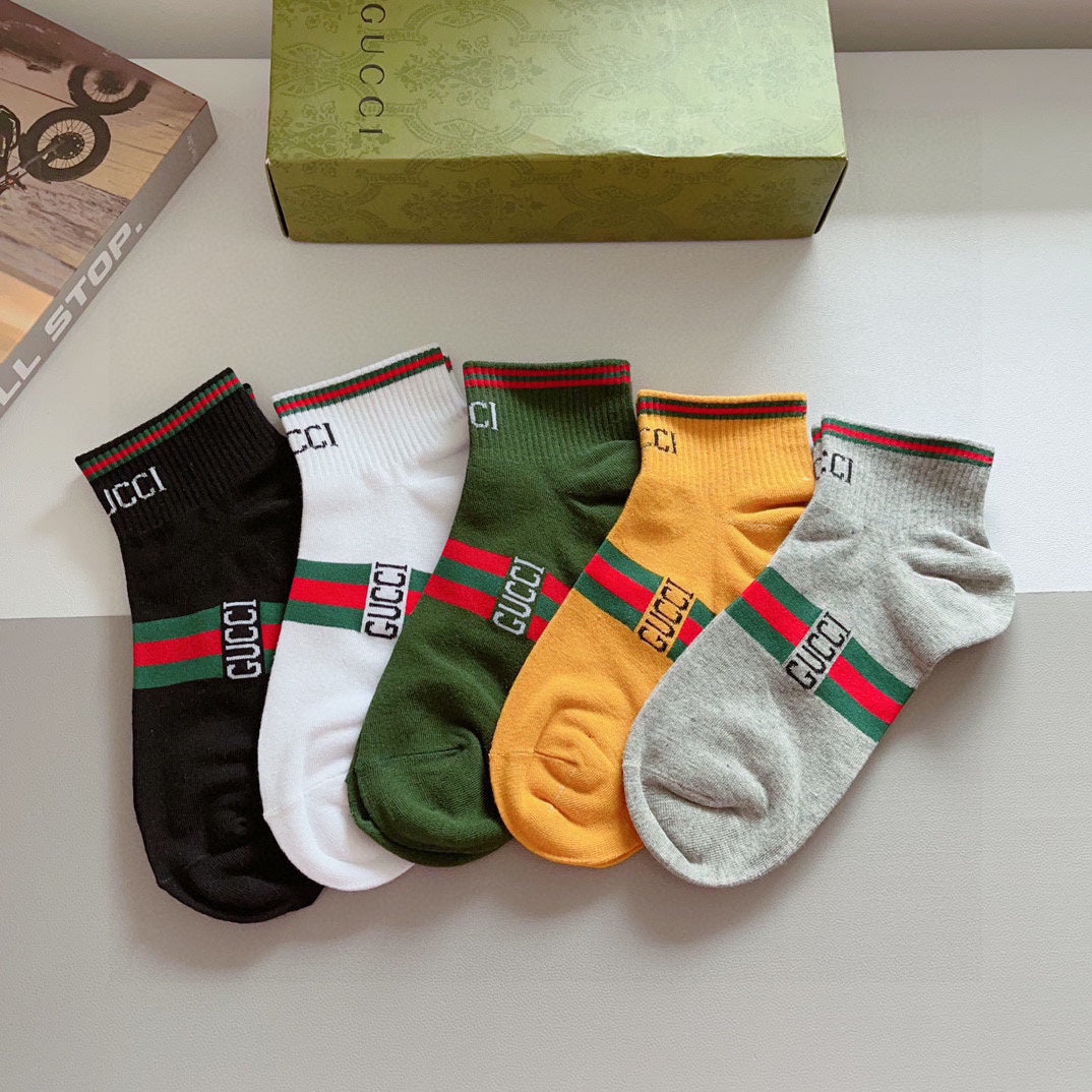 Red And Green Stripes Socks