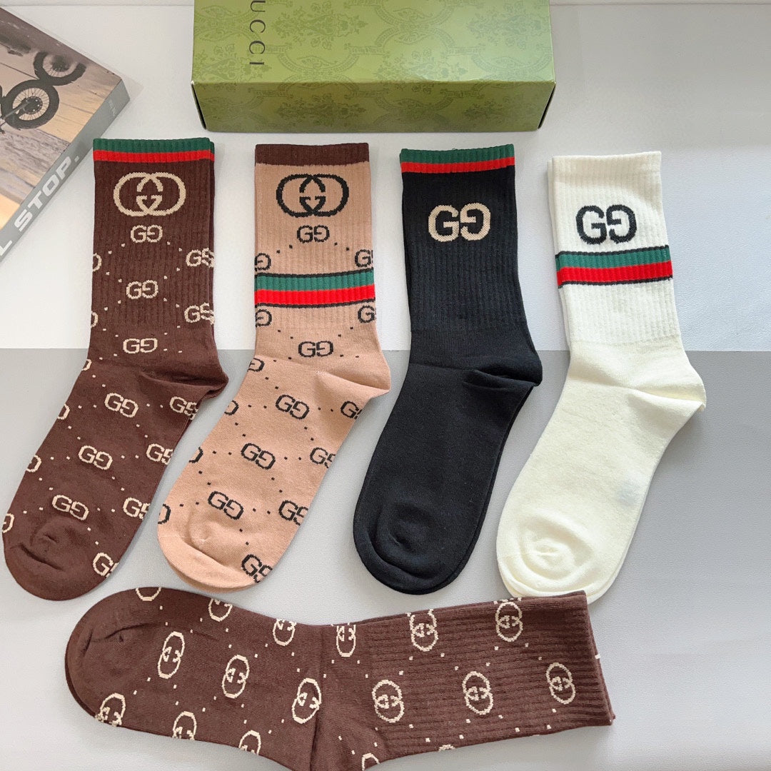 Multicolor Double G Socks