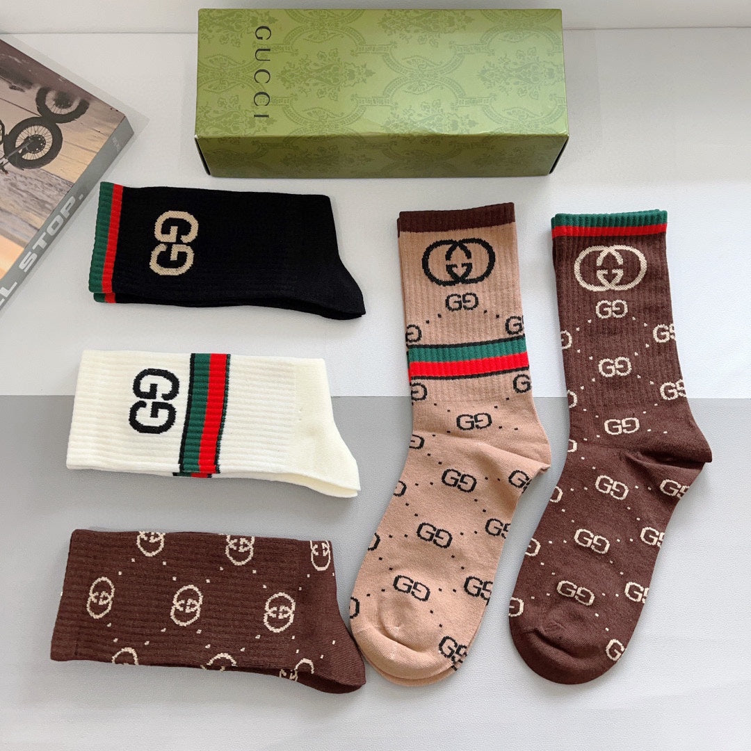 Multicolor Double G Socks